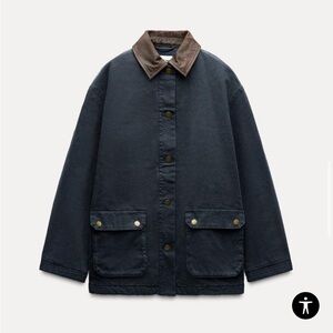 Zara | CONTRAST COLLAR JACKET ZW COLLECTION